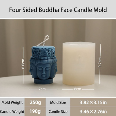 2022 νέο θέμα Aromatherapy Mold Resin Buddhist Soap Mould Κινεζικό κερί Πηλός σιλικόνης γύψος Buddha Kwan Yin