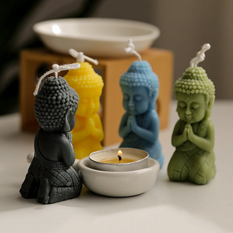 2022 νέο θέμα Aromatherapy Mold Resin Buddhist Soap Mould Κινεζικό κερί Πηλός σιλικόνης γύψος Buddha Kwan Yin