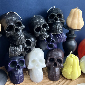 Skull Grimace Pumpkin Candle Mold DIY Ζώο Κερί Κατασκευής Σαπουνιού Ρητίνη Πηλός Μούχλα Πάγου Φιτίλι Δώρα Απόκριες Χειροτεχνία Διακόσμηση σπιτιού