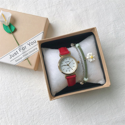 Μοντέρνο γυναικείο ρολόι με λουράκι από οικολογικό δέρμα - πολλά χρώματα