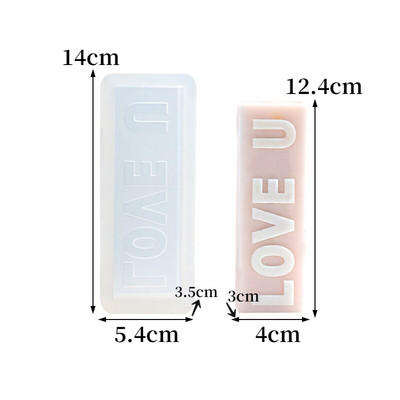 3D Letters LOVE Slogan Κερί Καλούπι σιλικόνης Πτυσσόμενο σαπούνι Κερί Γύψινο κρεμαστό Κρεμαστό φόρμα σιλικόνης Φόρμα πάρτι δώρου Κερί