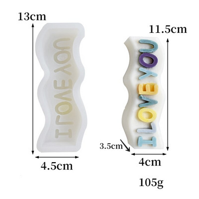 3D Letters LOVE Slogan Κερί Καλούπι σιλικόνης Πτυσσόμενο σαπούνι Κερί Γύψινο κρεμαστό Κρεμαστό φόρμα σιλικόνης Φόρμα πάρτι δώρου Κερί