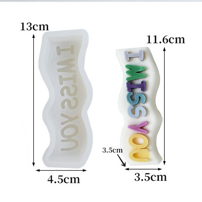 3D Letters LOVE Slogan Κερί Καλούπι σιλικόνης Πτυσσόμενο σαπούνι Κερί Γύψινο κρεμαστό Κρεμαστό φόρμα σιλικόνης Φόρμα πάρτι δώρου Κερί