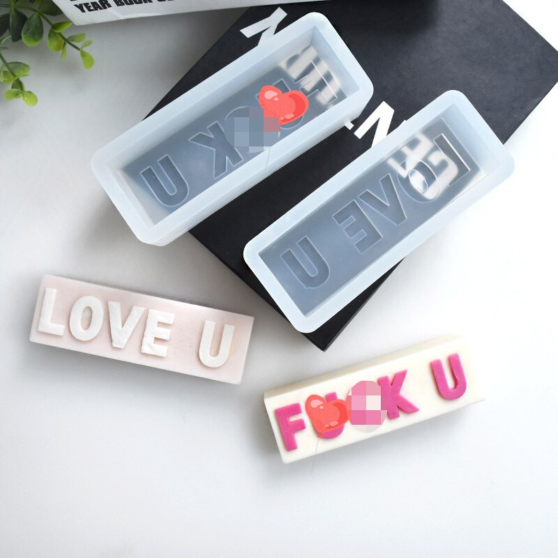 3D Letters LOVE Slogan Κερί Καλούπι σιλικόνης Πτυσσόμενο σαπούνι Κερί Γύψινο κρεμαστό Κρεμαστό φόρμα σιλικόνης Φόρμα πάρτι δώρου Κερί