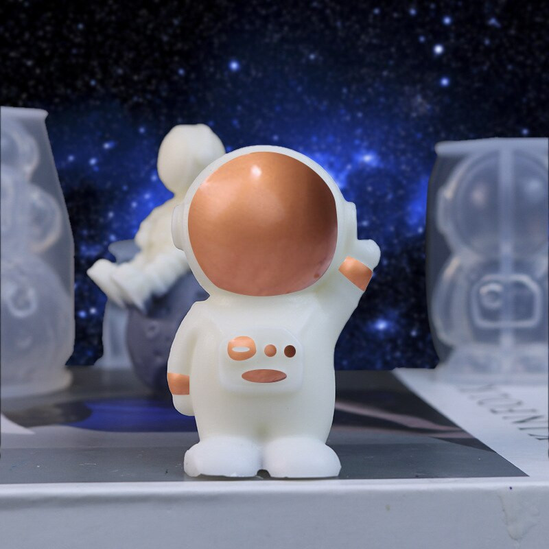 Καλούπι σιλικόνης DIY New Astronaut Series Epoxy Mold for Handmade Candle Making Home Decoration Craft Making Galter καλούπι