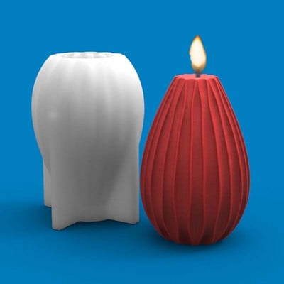 Line Cylinder Handmade Diy Candle Making Kit Καλούπι σιλικόνης για 3d καλούπια σιλικόνης Aromatic Candles Forms Forms Resin Mold Silicon