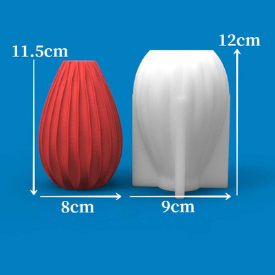 Line Cylinder Handmade Diy Candle Making Kit Καλούπι σιλικόνης για 3d καλούπια σιλικόνης Aromatic Candles Forms Forms Resin Mold Silicon