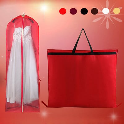Сватбена дизайнерска торба за прах Дрехи от нетъкан текстил Прахоустойчива вечерна рокля Покривало за прах Булчинска чанта за съхранение на дрехи 150/180 см