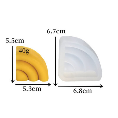 Γεωμετρικό Κυλινδρικό τόξο Κερί Καλούπι σιλικόνης 3D Αρωματοθεραπεία Κερί Γύψινο Σαπούνι Χειροτεχνίας Προμήθειες Χειροποίητα καλούπια