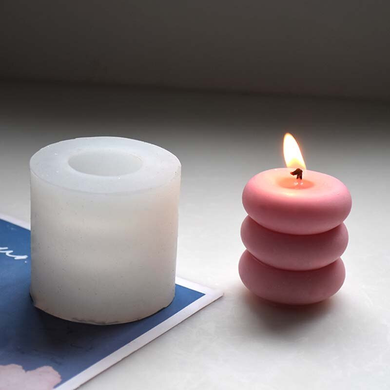 Γεωμετρικό Κυλινδρικό τόξο Κερί Καλούπι σιλικόνης 3D Αρωματοθεραπεία Κερί Γύψινο Σαπούνι Χειροτεχνίας Προμήθειες Χειροποίητα καλούπια