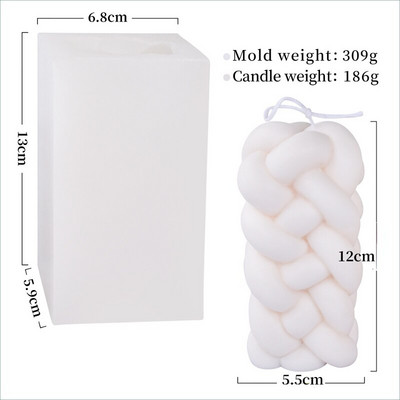 Εγχειρίδιο DIY Rotating Column Mould Silicone Candle Mould 3D Creative Spiral Column Candle Mould Aromatic Candle Mold Σιλικόνης Χειροτεχνίας