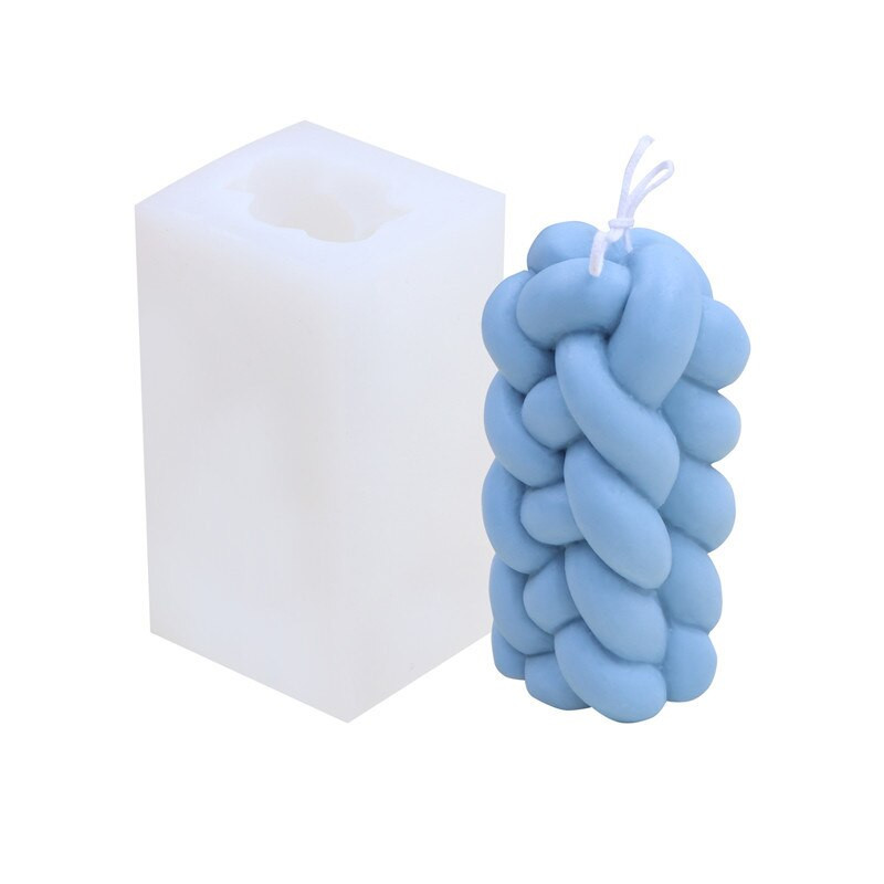 Εγχειρίδιο DIY Rotating Column Mould Silicone Candle Mould 3D Creative Spiral Column Candle Mould Aromatic Candle Mold Σιλικόνης Χειροτεχνίας