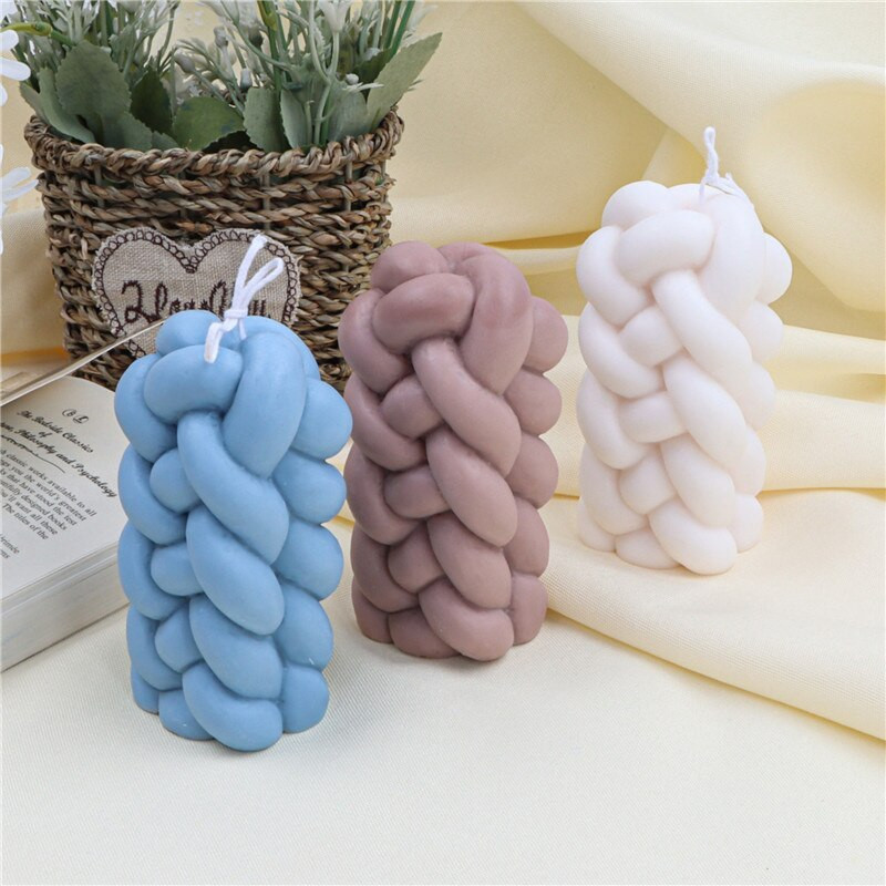 Εγχειρίδιο DIY Rotating Column Mould Silicone Candle Mould 3D Creative Spiral Column Candle Mould Aromatic Candle Mold Σιλικόνης Χειροτεχνίας