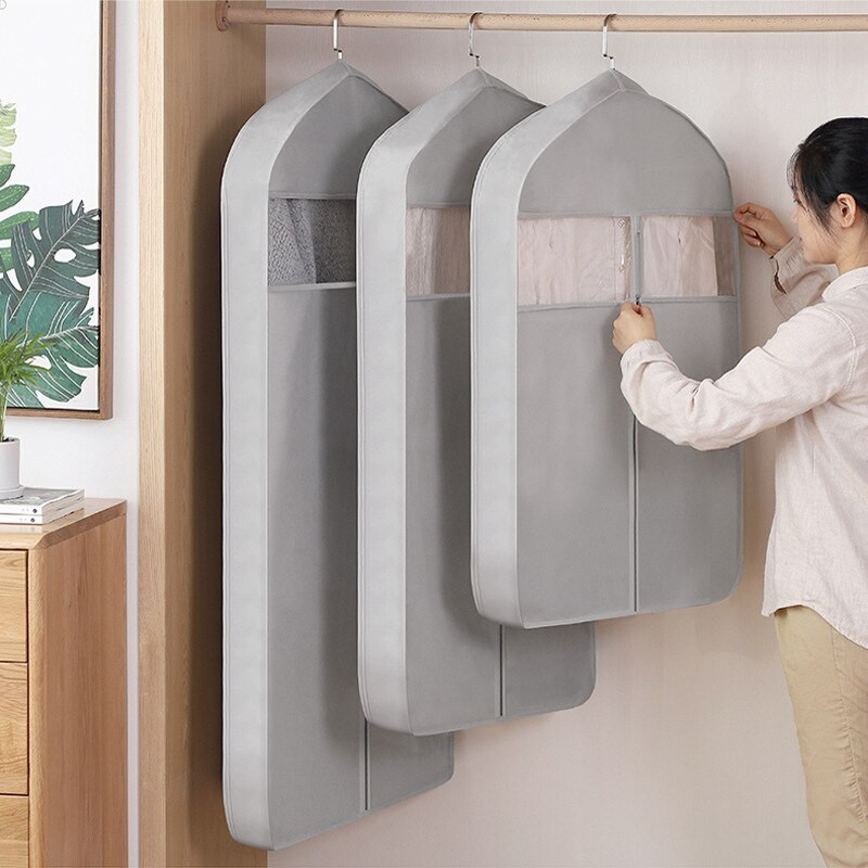 Lausriiete tolmukatted ülikonnakott rõivaste kleit ülikond mantel Kaitse tolmukate riiete jaoks Korraldaja riidekapp hoiukotid