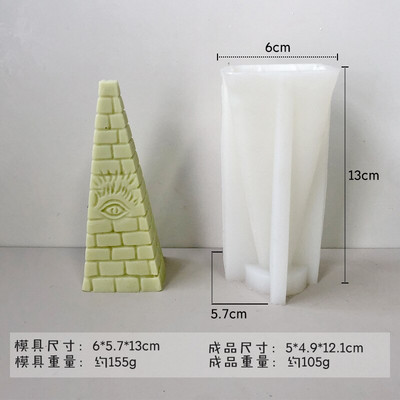 Πυραμίδα Τρίγωνο Καλούπι Κεριού Diy Κερί Κατασκευής Κιτ Καλούπια για Καλούπι Ρητίνης Φόρμες Φόρμες Γύψου από σιλικόνη για Κεριά Χειροποίητη Φόρμα 3d