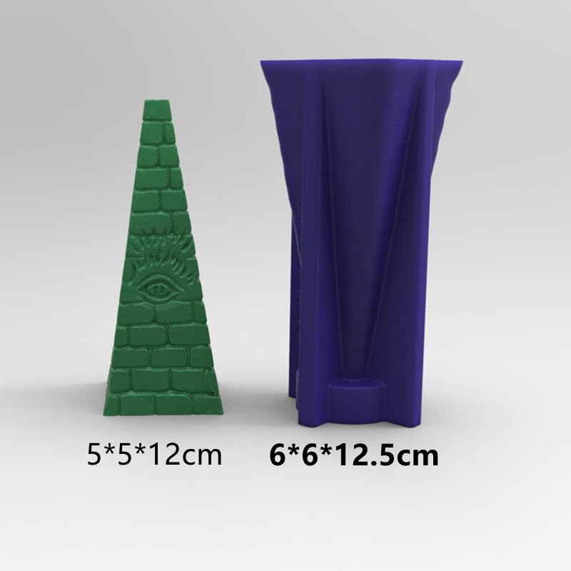 Πυραμίδα Τρίγωνο Καλούπι Κεριού Diy Κερί Κατασκευής Κιτ Καλούπια για Καλούπι Ρητίνης Φόρμες Φόρμες Γύψου από σιλικόνη για Κεριά Χειροποίητη Φόρμα 3d