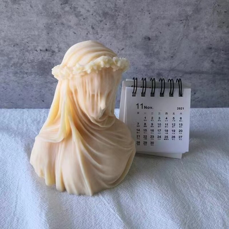 Veil Girl Candle Mould Silicone DIY Sculpture Female Body Γύψινο Διαδικασία Διακόσμηση Αρωματικό Κερί Προμήθειες Κατασκευής Χειροποίητα