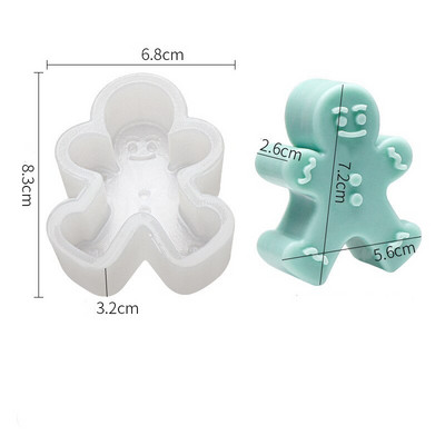 Κερί Χριστουγεννιάτικου Δέντρου Καλούπι σιλικόνης Χειροποίητο Snowflake Gingerbread Man Candle Soap Mould DIY Ρητίνη Στολίδια Κατασκευή κοσμημάτων