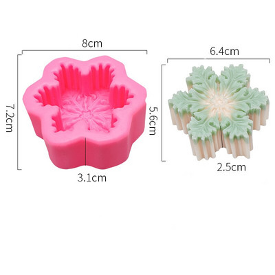 Κερί Χριστουγεννιάτικου Δέντρου Καλούπι σιλικόνης Χειροποίητο Snowflake Gingerbread Man Candle Soap Mould DIY Ρητίνη Στολίδια Κατασκευή κοσμημάτων