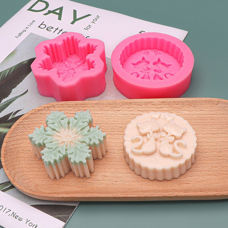 Κερί Χριστουγεννιάτικου Δέντρου Καλούπι σιλικόνης Χειροποίητο Snowflake Gingerbread Man Candle Soap Mould DIY Ρητίνη Στολίδια Κατασκευή κοσμημάτων