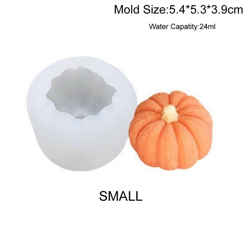 Kõrvitsa küünlavormid seebiküünalde valmistamise vormid 3D kõrvitsa-šokolaadi želee vorm