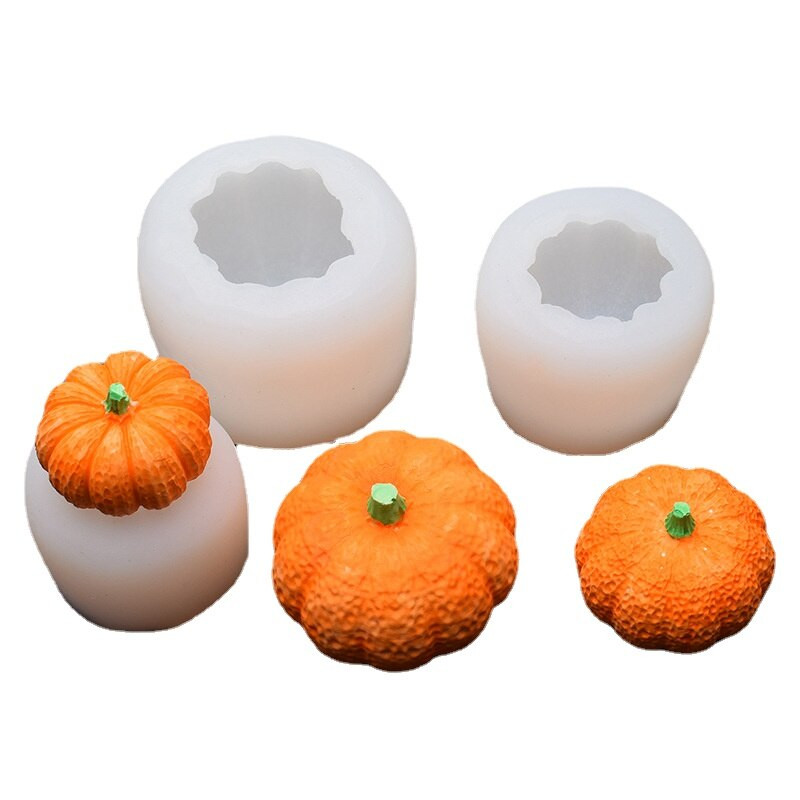 Kõrvitsa küünlavormid seebiküünalde valmistamise vormid 3D kõrvitsa-šokolaadi želee vorm