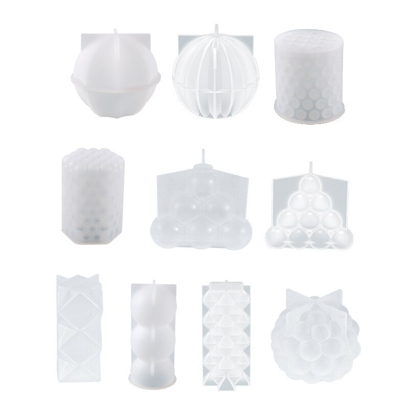 Πολυστυλ Γεωμετρική μπάλα φυσαλίδας Μορφή κεριού σιλικόνης Σφαιρικό φανάρι κρυστάλλινο εποξειδική ρητίνη σαπούνι Γύψινο διακοσμητικό καλούπι σοκολάτας