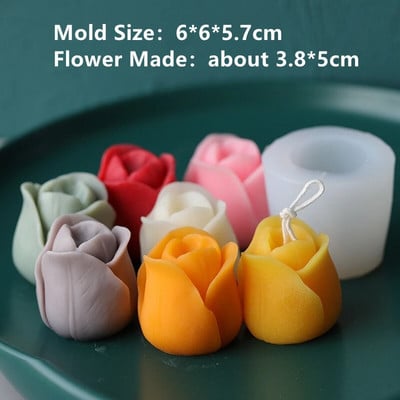 Big Peony Flower Soap Mold For Crafts DIY Χειροποίητη Κατασκευή Αρωματοθεραπείας Κερί σιλικόνης Γύψινο καλούπι Διακοσμητικά