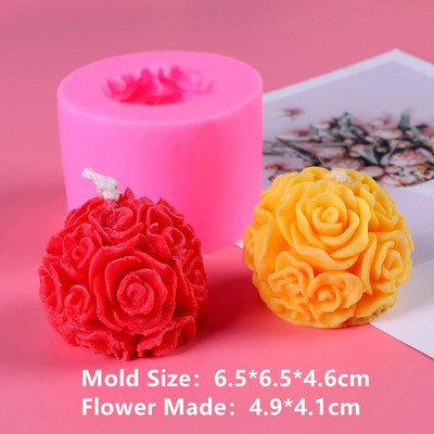 Big Peony Flower Soap Mold For Crafts DIY Χειροποίητη Κατασκευή Αρωματοθεραπείας Κερί σιλικόνης Γύψινο καλούπι Διακοσμητικά