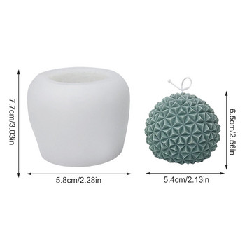 Силиконови форми за свещи с форма на топка Иновативни хранителни силиконови форми за производство на свещи Сапун от пчелен восък Лосиони за топене на восък