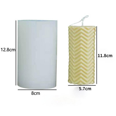 DIY Creative Rhombus κυλινδρικό καλούπι σιλικόνης Γεωμετρικό αρωματικό κερί κατασκευής ρητίνης σαπουνιού καλούπι χειροτεχνίας προμήθειες Δώρα Διακόσμηση σπιτιού