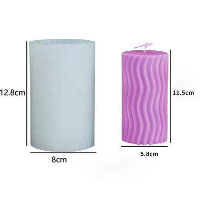DIY Creative Rhombus κυλινδρικό καλούπι σιλικόνης Γεωμετρικό αρωματικό κερί κατασκευής ρητίνης σαπουνιού καλούπι χειροτεχνίας προμήθειες Δώρα Διακόσμηση σπιτιού