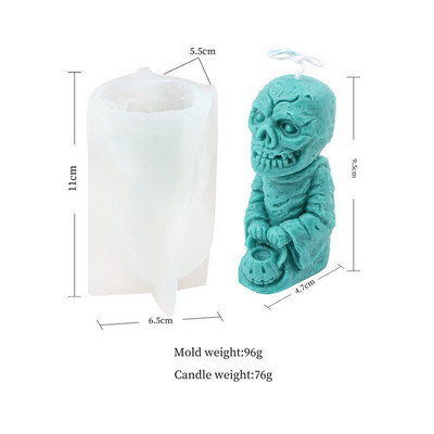 Loominguline zombie vampiiriküünal silikoonvorm DIY pealuu portree lõvi öökull küünal seebi valmistamisel kapselvaigust vormi kingitused käsitöötarbed