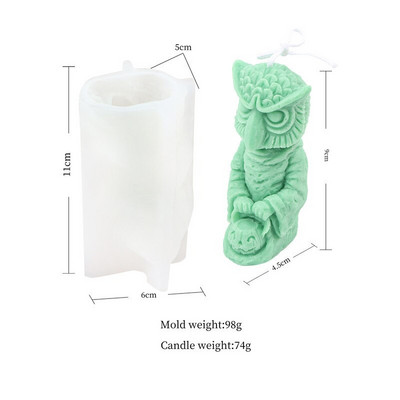 Loominguline zombie vampiiriküünal silikoonvorm DIY pealuu portree lõvi öökull küünal seebi valmistamisel kapselvaigust vormi kingitused käsitöötarbed
