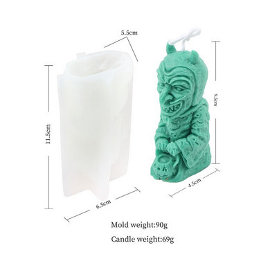 Loominguline zombie vampiiriküünal silikoonvorm DIY pealuu portree lõvi öökull küünal seebi valmistamisel kapselvaigust vormi kingitused käsitöötarbed