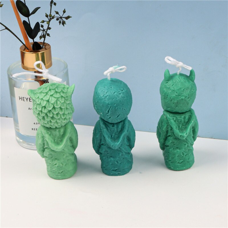 Loominguline zombie vampiiriküünal silikoonvorm DIY pealuu portree lõvi öökull küünal seebi valmistamisel kapselvaigust vormi kingitused käsitöötarbed