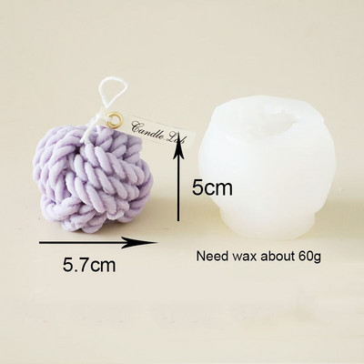 Πλέξιμο μαλλί μπάλα αρωματοθεραπείας κερί καλούπι χριστουγεννιάτικο γύψινο διακοσμητικό σαπούνι σιλικόνης Κεριά κατασκευή καλουπιών