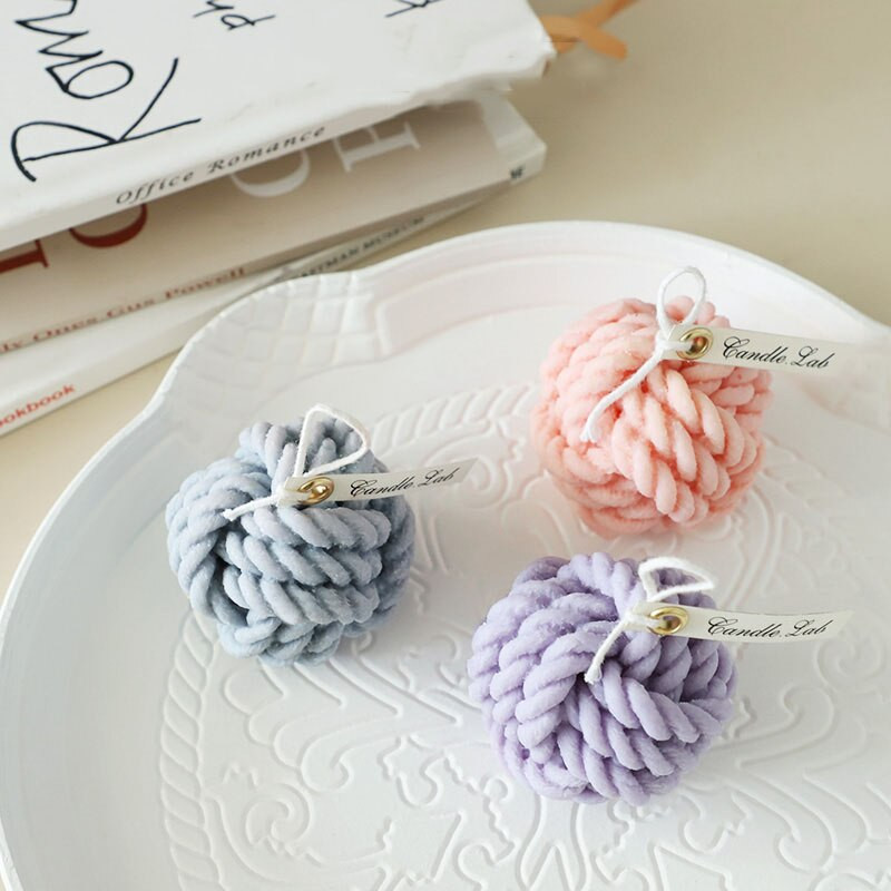 Πλέξιμο μαλλί μπάλα αρωματοθεραπείας κερί καλούπι χριστουγεννιάτικο γύψινο διακοσμητικό σαπούνι σιλικόνης Κεριά κατασκευή καλουπιών