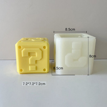 Δημιουργικό τετράγωνο ερωτηματικό Καλούπι ψησίματος DIY Τετράγωνο τούβλο Κερί Αρωματοθεραπείας Γύψινο Χειροποίητο Διακοσμητικά Σαπουνιού Καλούπια σιλικόνης