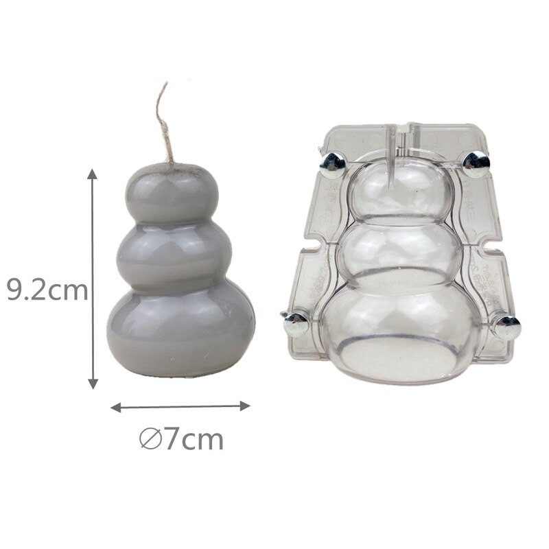 3D Stacked Stone Acrylic PC Πλαστικά καλούπια με δύο πέταλα Καλούπι κεριών DIY αρωματικό κερί Ρητίνη γύψου Drop Glue Φοντάν Καλούπια για κέικ