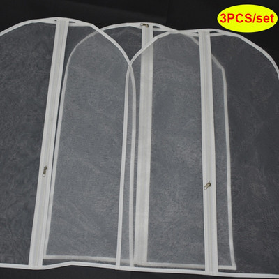 3TK/komplekt Rippuvad rõivakotid lastele Beebi riided Jope Kleit Tolmukaitse tõmblukk Kaitsekott Lastele Tolmukindlad ülikonnakotid