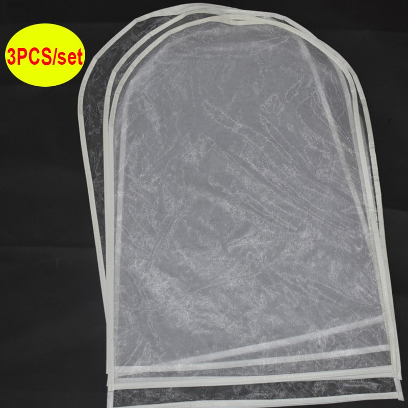 3TK/komplekt Rippuvad rõivakotid lastele Beebi riided Jope Kleit Tolmukaitse tõmblukk Kaitsekott Lastele Tolmukindlad ülikonnakotid