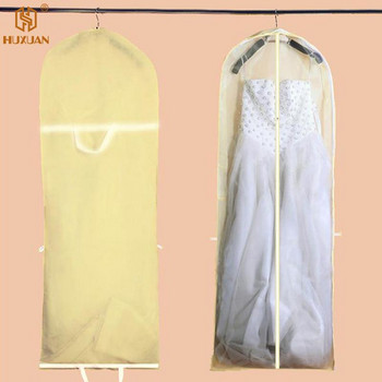 Μεγάλη φόρεμα με φερμουάρ για νυφικό, ανθεκτικό στη σκόνη, κάλυμμα τσάντα αποθήκευσης Πτυσσόμενο προστατευτικό θήκης ενδυμάτων