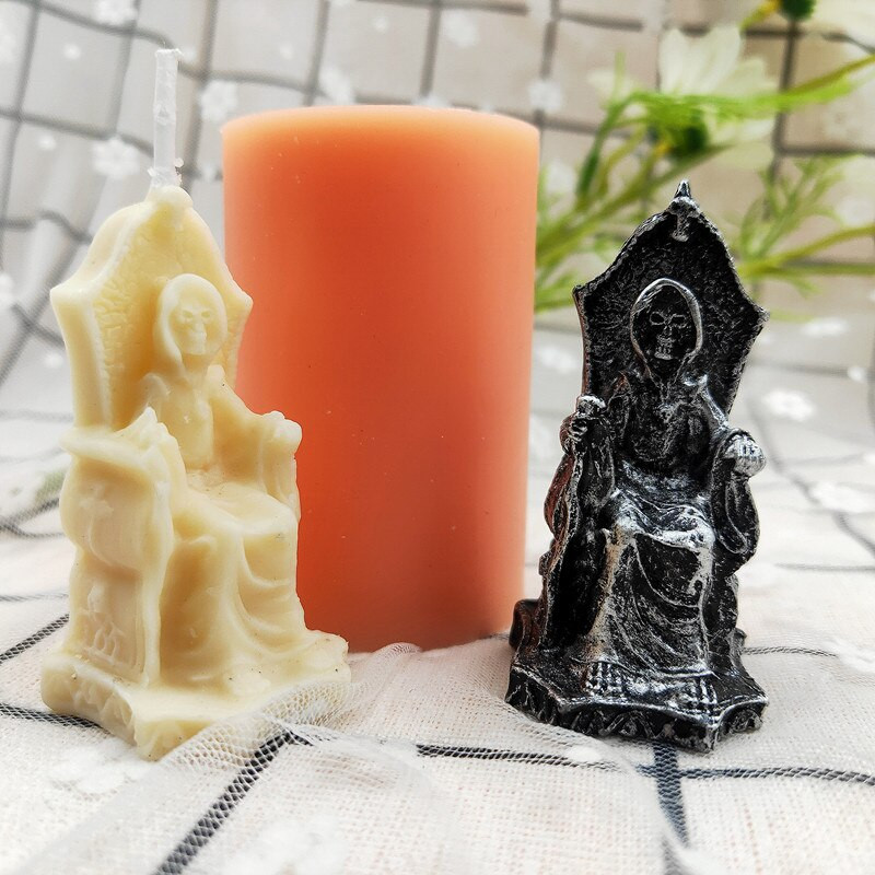 DIY silikoonvorm Horror Surmaküünla hallitus Küünla valmistamise komplekt Kookide kaunistamiseks Tööriistad Vaikvorm Kipsvorm Kodukaunistused