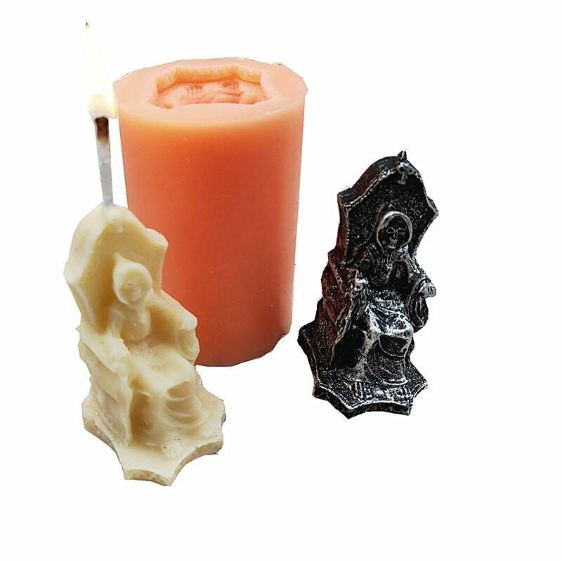 DIY silikoonvorm Horror Surmaküünla hallitus Küünla valmistamise komplekt Kookide kaunistamiseks Tööriistad Vaikvorm Kipsvorm Kodukaunistused