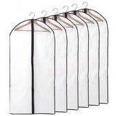 6 bucăți/set Huse transparente pentru îmbrăcăminte Costum de îmbrăcăminte Rochie Jachetă Haina haină Husă antipraf Protector Geanta de călătorie Husă împotriva prafului