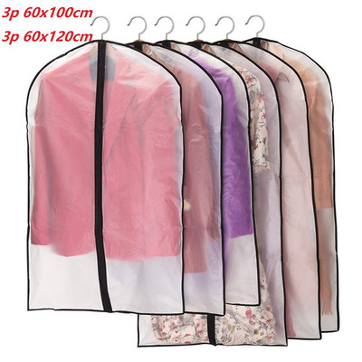 6 bucăți/set Huse transparente pentru îmbrăcăminte Costum de îmbrăcăminte Rochie Jachetă Haina haină Husă antipraf Protector Geanta de călătorie Husă împotriva prafului