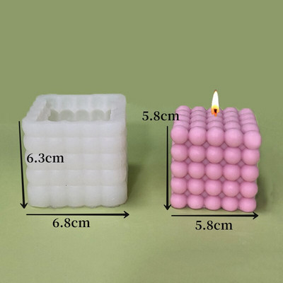 Καλούπι σιλικόνης 3D Magic Ball/Cube Κερί DIY Handmade Aroma Candle Gypsum Resin Craft Silicone Mold Καλούπι δώρου για διακοπές