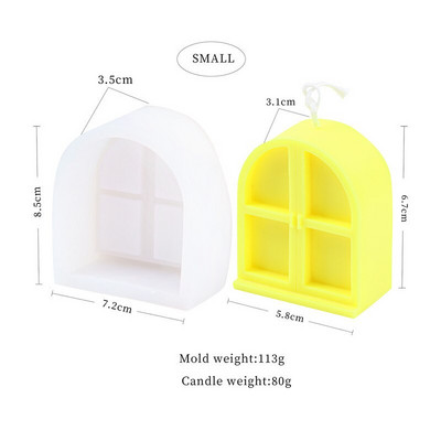 3D Arch Door and Window Aromatherapy Candle Mold Silicone Molds Silicone Crafts Form for Candles Candle Making Supplies Χονδρική
