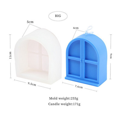 3D Arch Door and Window Aromatherapy Candle Mold Silicone Molds Silicone Crafts Form for Candles Candle Making Supplies Χονδρική